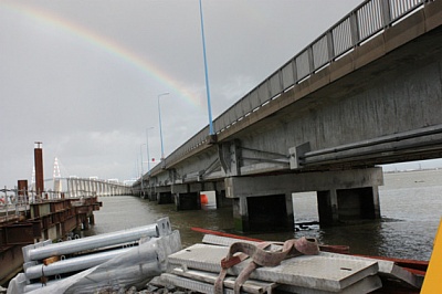 Pornic - 29/11/2012 - Opration grands travaux sous le pont de Saint-Nazaire