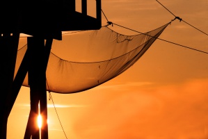 Couché de soleil sur les pêcheries de Tharon Plage - auteur : Thierry Weber, Photographe Graphiste
