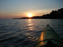 Balade en Kayak au coucher de soleil devant Pornic - auteur : Florent Kayak Nomade