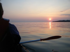 Balade au coucher de soleil avec Kayak Nomade