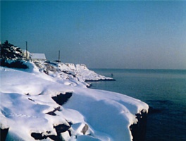 Février 1986 - Pornic sous la neige et dans le froid - auteur : 