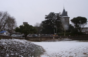 Pornic, sous la neige, en 2004