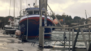 Le port de Pornic déborde à cause de la tempête - auteur : Maryse Bernier