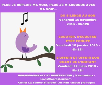 18/01/2019 Ateliers Voix et Chants  Saint Brvin les Pins