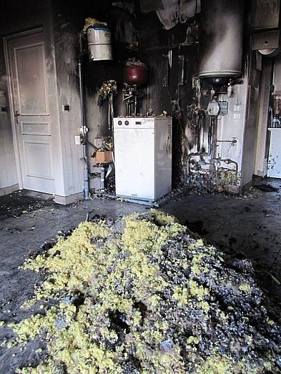 Pornic - 11/12/2012 - Incendie dans un garage à Pornic : un blessé