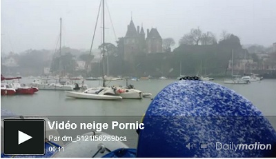 Pornic - 29/03/2013 - Vidéo : il a neigé sur Pornic