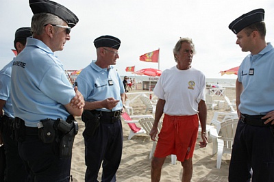Pornic - 16/08/2013 - Sur la plage et sur les routes, les gendarmes veillent
