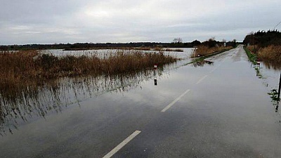Pornic - 24/01/2014 - Saint Brevin : Le marais déborde sur la RD 96