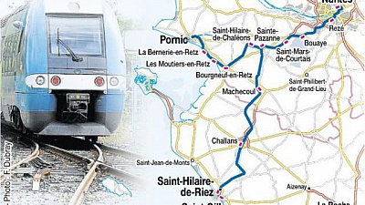 Pornic - 29/07/2014 - Nantes-Saint-Gilles-Croix-de-Vie-Pornic. Le car relaie le train