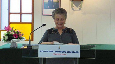 Pornic - 02/03/2016 - Mairie de Pornic : Monique Douillard, ex-adjointe, honore par ses pairs 