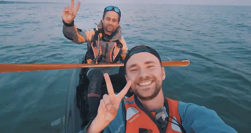 Pornic - 19/06/2018 - Vidéo : Coucher de Soleil en Kayak à Pornic avec Bruno Maltor