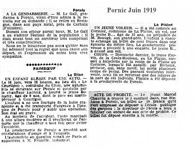 Pornic - 20/06/2019 - Pornic, Les news de juin 1919, 100 ans après ! 